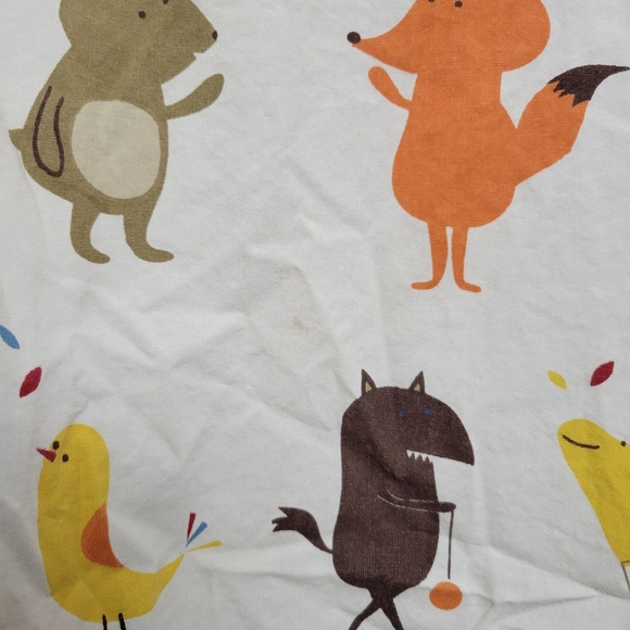 CRATE KIDS LAND OF NOD animals crib sheet GUC - Picture 5 of 10